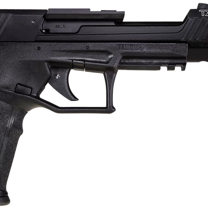 Taurus 1-TX22C151T10 TX22 Competition 5.40" 10+1 (3) Black Polymer Frame Black Anodized Ported Aluminum Slide with Optics Mount Aggressive Textured Black Polymer Grip Includes Compensator