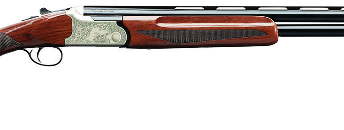 Charles Daly 930331 202A  Compact 20 Gauge Break Open 3" 2rd 26" Blued Over/Under Vent Rib Barrel, Engraved Silver Aluminum Receiver, Fixed Walnut Stock, Right Hand