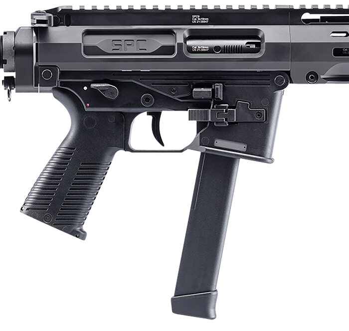 B&T Firearms 500003ABG SPC9  9mm Luger 33+1 9.10", Black, Buffer Tube Stock, Polymer Grip (Glock Mag Compatible)