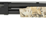 Mossberg 54321 500 20 Gauge 5+1 24" Vent Rib Barrel, Black Parkerized Barrel/Receiver, Realtree Max-4 Flex Stock, Fiber Optic Sight, Manual Safety 1 149783