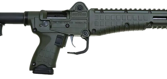 Kel-Tec SUB2K9GLKGRN10 SUB2000 Gen3 9mm Luger 10+1 16.15" Black Steel Threaded Barrel, Green Picatinny Rail Aluminum Receiver, M-LOK Slots Handguard, Green Synthetic Folding Stock, Black Polymer Grip