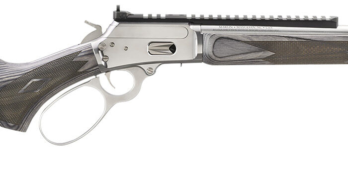 Marlin 70432 1894 SBL 44 Special/44 Rem Mag 8+1/9+1 16.10" Polished Stainless Threaded Barrel, Polished Stainless Picatinny Rail Receiver, Gray Fixed Laminate Stock