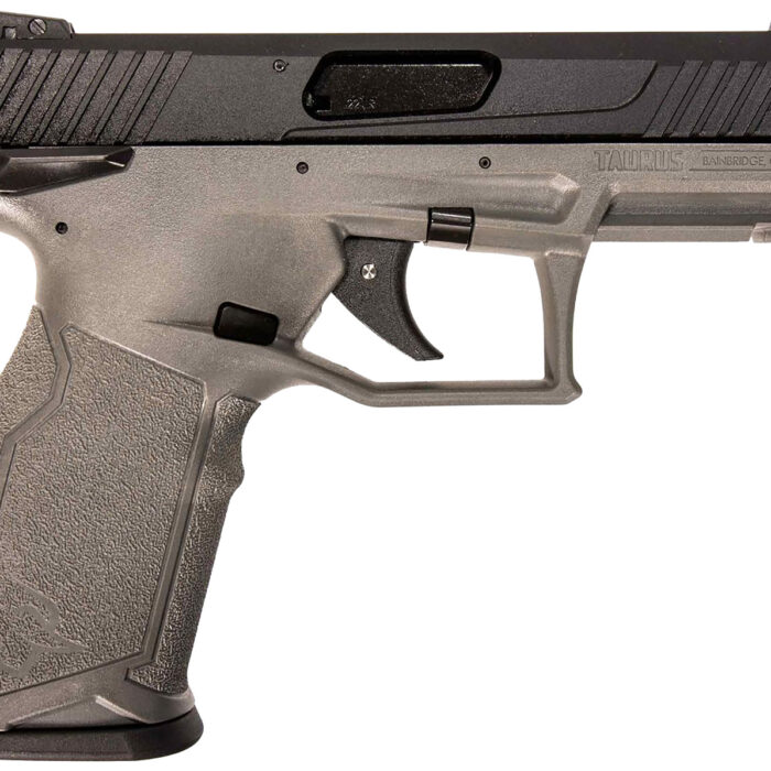 Taurus 1-TX22141G TX22  Full Size Frame 22 LR 16+1 4.10" Matte Black Threaded Barrel, Matte Black Serrated Slide, Gray Polymer Frame w/Picatinny Rail, Textured Grip