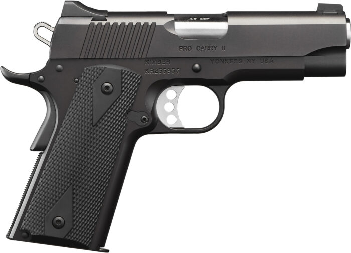 Kimber Mfg.,inc 3200051CA Pro Pro Carry II (CA) 45 ACP 7+1 4" Steel Slide Matte Black/Black Synthetic Double Diamond Checkering Grip