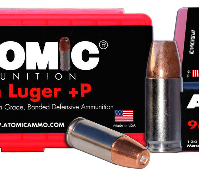Atomic Ammunition 00454 Pistol Precision Craft 9mmLuger +P 124gr Bonded Match Hollow Point 20 Per Box/10 Case