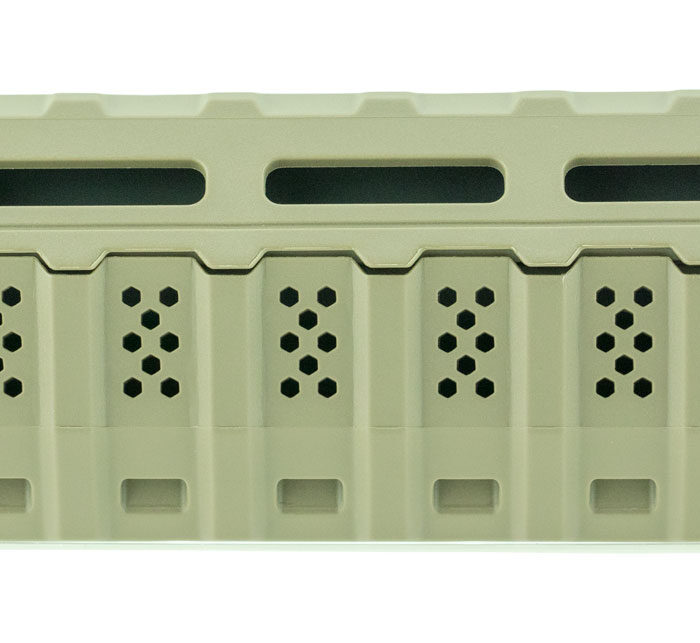 Strike STRIKEHGCFD Viper Carbine Length Handguard AR-Platform Flat Dark Earth, Black Inserts Polymer