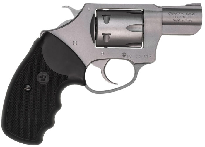 Charter Arms 72324 Pathfinder  Small 22 WMR, 8 Shot 2" Stainless Steel Barrel  & Cylinder, Anodized Aluminum Frame w/Black Finger Grooved Rubber Grip, Exposed Hammer