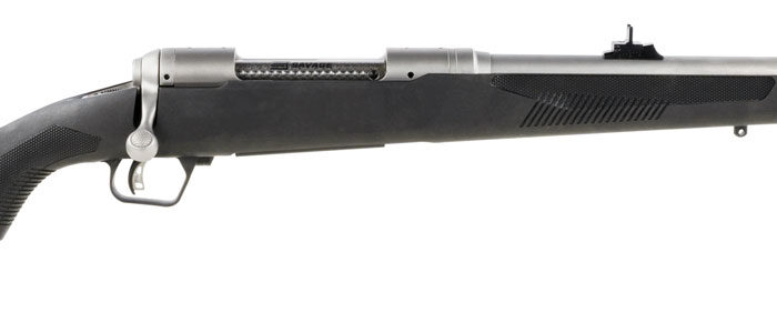 Savage Arms 57043 110 Brush Hunter Full Size 338 Win Mag 4+1 20" Matte Threaded Barrel, Matte Drilled & Tapped Stainless Steel Receiver, Fixed Matte Black Synthetic Stock, Right Hand