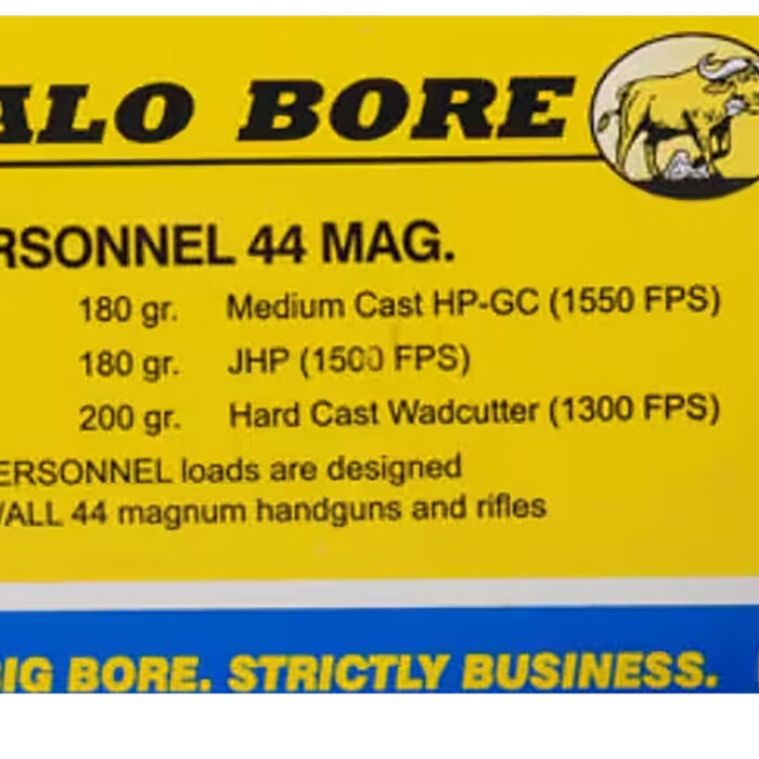 Buffalo Bore Ammunition 4J20 Anti-Personnel Strictly Business 44Rem Mag 200gr Hard Cast Wadcutter 20 Per Box/12 Case