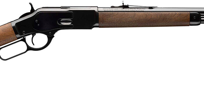 Winchester Repeating Arms 534200140 Model 1873 Short Rifle 44-40 Win 10+1 20" Blued Round Barrel, Rifle-Style Forearm & Cap, Walnut Straight Grip Stock w/Crescent Buttplate, Steel Loading Gate