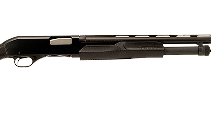 Stevens 22436 320 Field Full Size 20 Gauge Pump 3" 5+1 26" Matte Black Vent Rib Barrel, Matte Black Aluminum Receiver, Fixed Matte Black Synthetic Stock, Ambidextrous