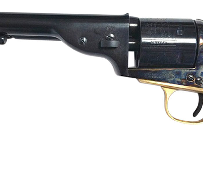 Taylors & Company 550725 1851 Open-Top 45 Colt (LC) Caliber with 7.50" Blued Finish Barrel, 6rd Capacity Blued Finish Cylinder, Color Case Hardened Finish Steel Frame & Walnut Navy Size Grip