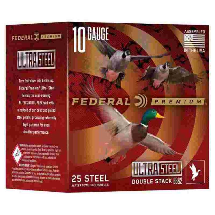Federal Ultra Steel Shotshells 12ga 3-1/2" 1-1/2oz 1500 fps #1 & BBB 25/ct