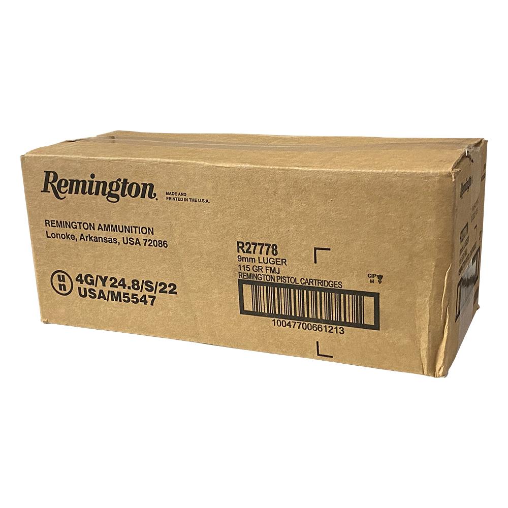 Remington Range Handgun Ammo 9mm Luger 115gr FMJ 1145 fps 1000/ct Case (20-50ct Boxes) 3 Remington Range Handgun Ammo 9mm Luger 115gr FMJ 1145 fps 1000/ct Case (20-50ct Boxes)