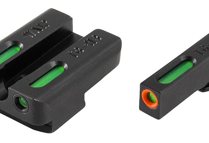 Truglo TFX Pro Tritium/Fiber-Optic Day/Night Sights Fit Walther P99/Walther PPQ - Orange Outline Front/Rear Green