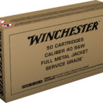 Winchester Ammo SG40W Service Grade 40S&W 165gr Full Metal Jacket Flat Nose 50 Per Box/10 Case 2 107399