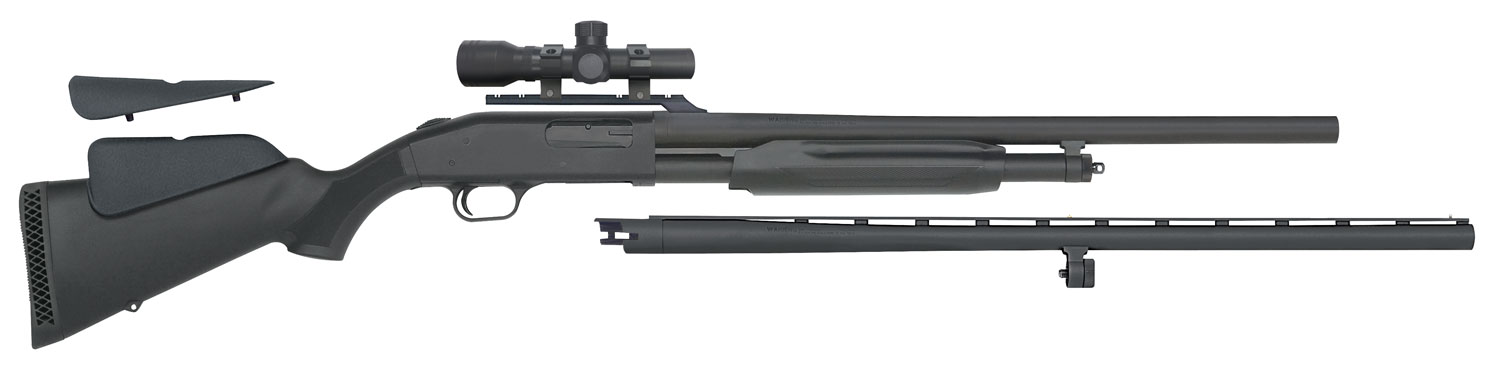 Mossberg 58244 500 Field/Deer 12 Gauge 5+1 3" 28" Vent Rib/24" Slugster Barrels, Blued Metal Finish, Synthetic Dual Comb Stock, Includes Accu-Set Chokes & 2.5x20mm Scope 3 Mossberg 58244 500 Field/Deer 12 Gauge 5+1 3" 28" Vent Rib/24" Slugster Barrels, Blued Metal Finish, Synthetic Dual Comb Stock,  Includes Accu-Set Chokes & 2.5x20mm Scope