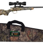 Crickett KSA2163BSC Youth Package 22 LR 1rd 16.12" Blued Barrel/Receiver, Mossy Oak Break-Up Synthetic Stock, Rebounding Firing Pin Safety Includes 4x32mm Scope, Scope Mount & Soft Case 1 109751