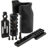 MasterPiece Arms 65PMRACCBUNDLE ACCBundle DN3 Muzzle Brake, Vertical Grip, V4 Spigot Mount & Bag Rider For 6.5 Creedmoor MasterPiece Arms PMR 2 113324