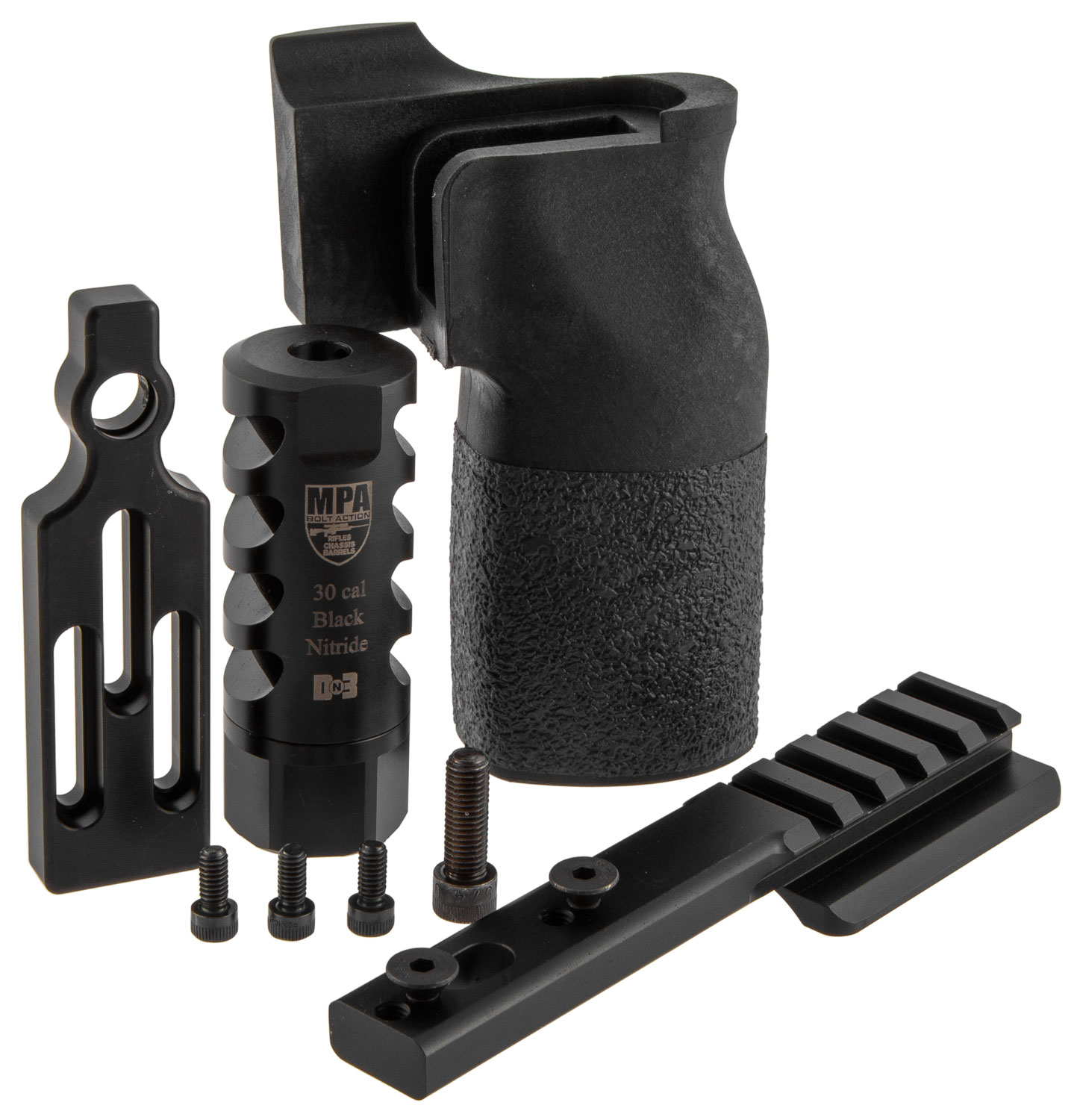 MasterPiece Arms 65PMRACCBUNDLE ACCBundle DN3 Muzzle Brake, Vertical Grip, V4 Spigot Mount & Bag Rider For 6.5 Creedmoor MasterPiece Arms PMR 3 MasterPiece Arms 65PMRACCBUNDLE ACCBundle DN3 Muzzle Brake, Vertical Grip, V4 Spigot Mount & Bag Rider For 6.5 Creedmoor MasterPiece Arms PMR