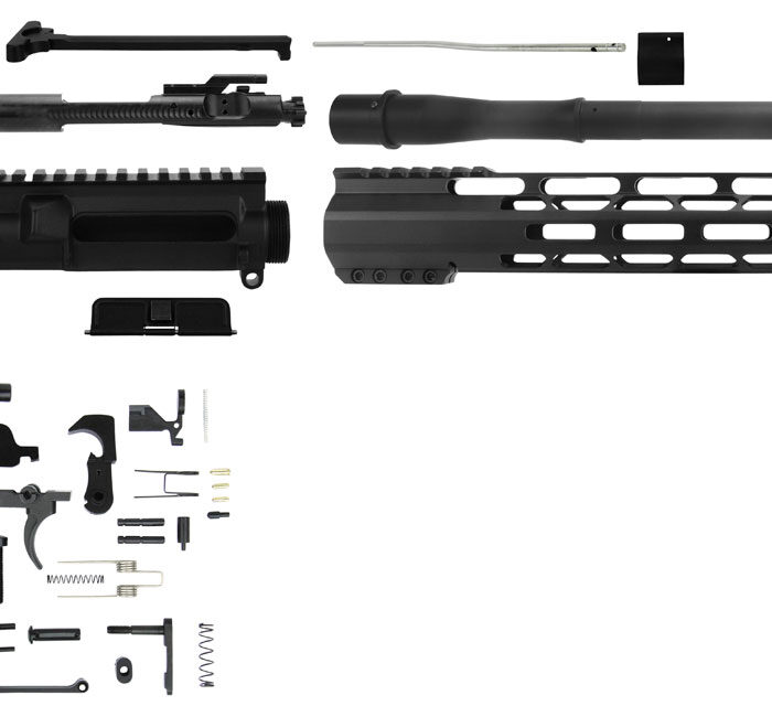 TacFire SSRK300LPK AR Build Kit  Sports South Exclusive 300 Blackout AR-Platform Black Nitride 1/2"x28
