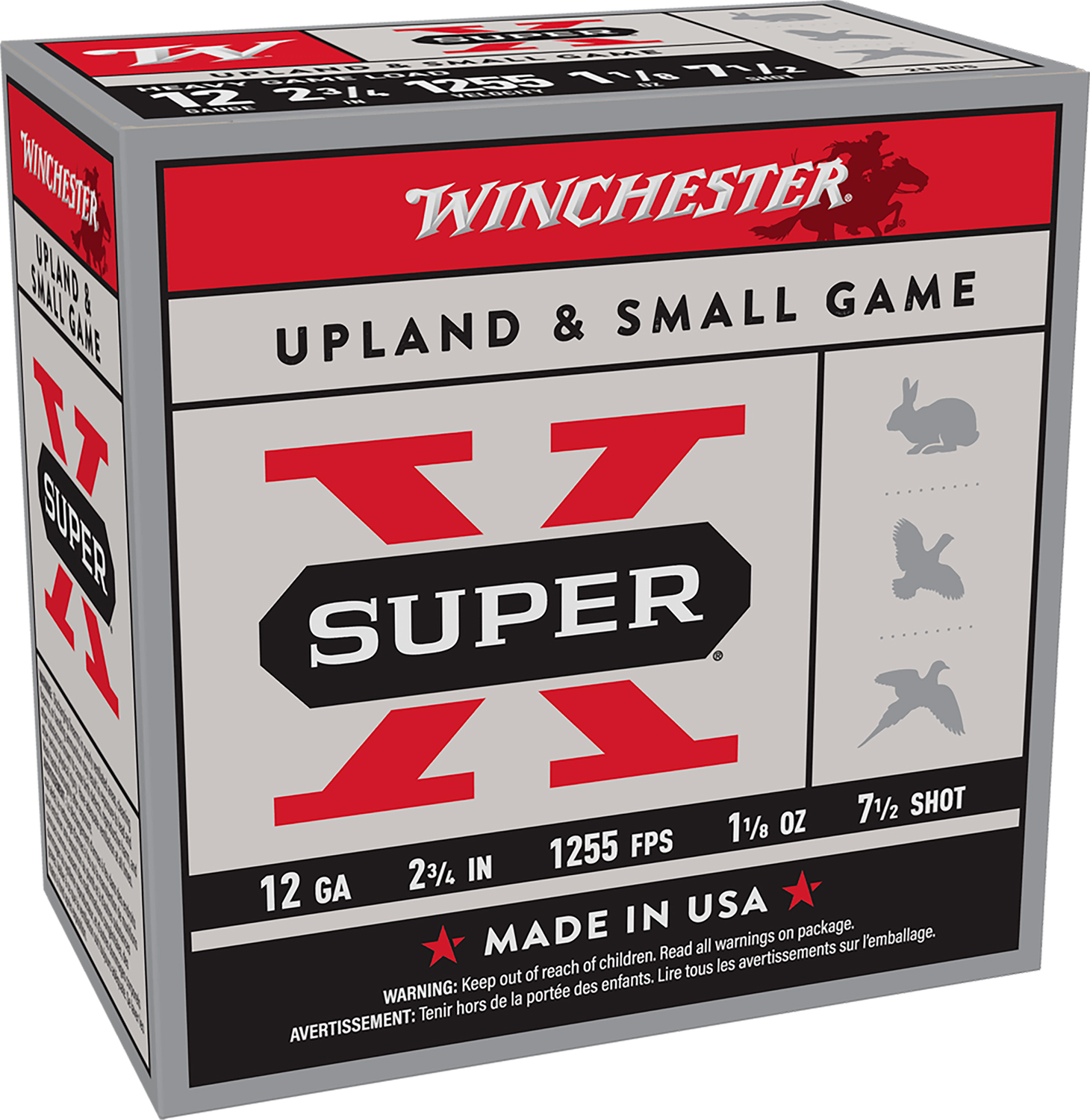 Winchester Ammo XU12H7 Super X Heavy Game Load 12Gauge 2.75" 1 1/8oz 7.5Shot 25 Per Box/10 Case 3 Winchester Ammo XU12H7 Super X Heavy Game Load 12Gauge 2.75" 1 1/8oz 7.5Shot 25 Per Box/10 Case