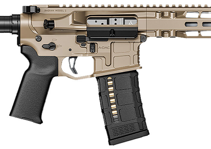 Radian Weapons R0504 Model 1 Pistol 300 Blackout 30+1 9", FDE Billet Rec/M-Lok Handguard, Smooth Buffer Tube (No Brace), Magpul Grip, Ambi Controls, Dead Air QD Flash Hider, Adj. Trigger