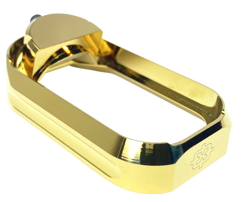Cross Armory CRGFMWGD Flared Magwell Compatible w/Glock Gen1-3 Gold Anodized Aluminum 3 Cross Armory CRGFMWGD Flared Magwell  Compatible w/Glock Gen1-3 Gold Anodized Aluminum