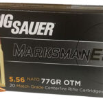 Sig Sauer E556M420 Marksman 5.56x45mm NATO 77 gr Open Tip Match 20 Per Box/ 10 Case 2 131563