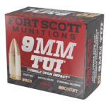 Fort Scott Munitions 9MM080SCV Tumble Upon Impact (TUI) 9mmLuger 80gr Solid Copper Spun 20 Per Box/25 Case 1 133832