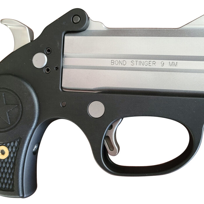 Bond Arms BASL Stinger  9mm Luger 2rd 3" Matte Stainless Steel Barrel, Anodized 7075-T6 Aluminum Frame, Rebounding Hammer, Black Rubber Grip, Manual Safety