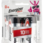 Energizer E95BP4 MAX D Batteries Black & Silver Alkaline 1.5 Volt, Qty (4) Single Pack 2 135703
