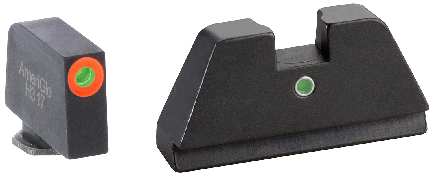 AmeriGlo GL291 Optic Compatible Sight Set for Glock XL Tall Green Tritium Orange Outline Front Sight-Green Tritium Rear Sight 3 AmeriGlo GL291 Optic Compatible Sight Set for Glock  XL Tall Green Tritium Orange Outline Front Sight-Green Tritium  Rear Sight