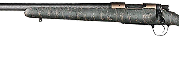 Christensen Arms 8010603800 Ridgeline  7mm-08 Rem 4+1 24" Carbon Fiber/Threaded Barrel, Burnt Bronze Cerakote, Green with Black/Tan Webbing Stock, Left Hand
