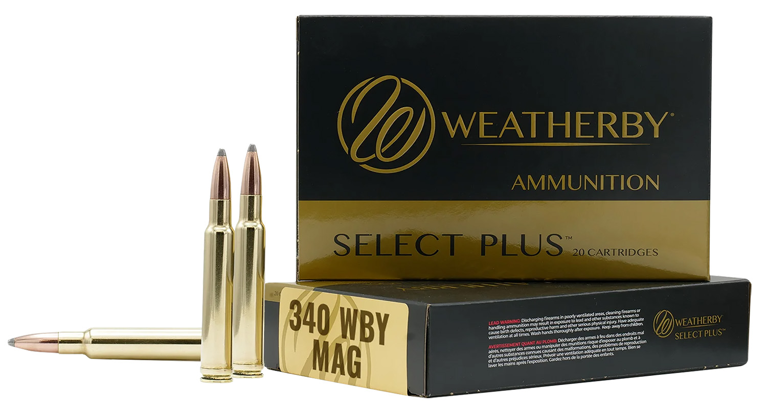 Weatherby H340225IL Select Plus 340 Wthby Mag 225 gr Hornady Interlock 20 Per Box/ 10 Case 3 Weatherby H340225IL Select Plus  340 Wthby Mag 225 gr Hornady Interlock 20 Per Box/ 10 Case