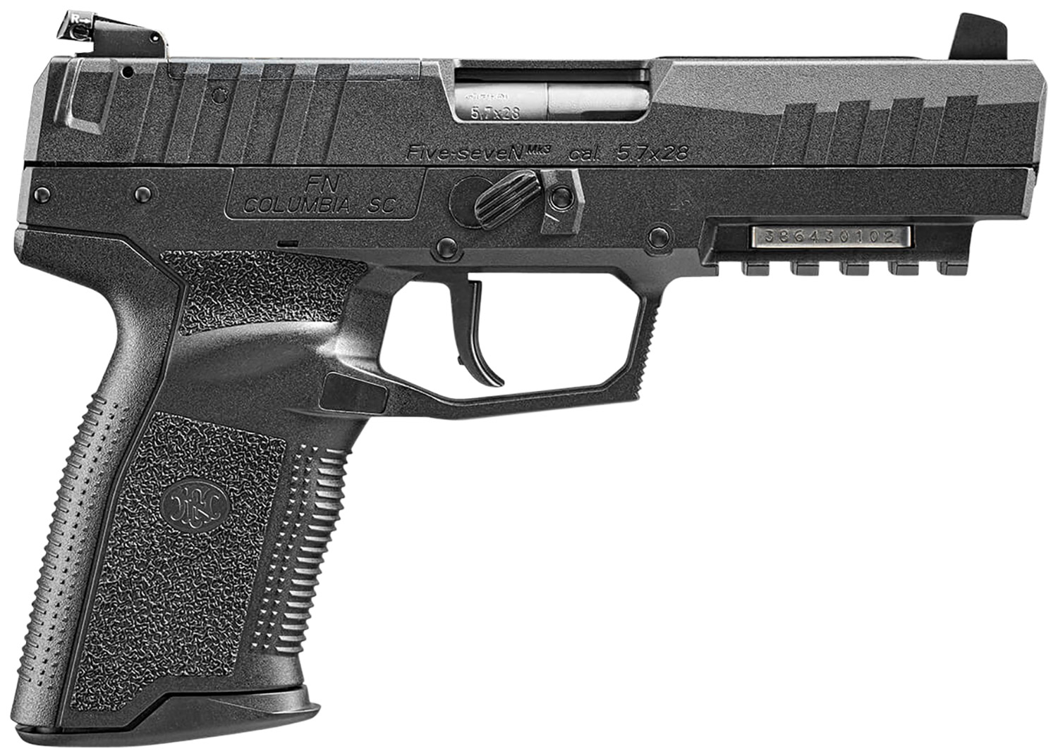FN 66101276 Five-seveN MRD 5.7x28mm 10+1 4.80" Black Steel Barrel, Black Optic Ready/Serrated Steel Slide & Polymer Frame w/Picatinny Rail, Black Textured Polymer Grip, Ambidextrous 3 FN 66101276 Five-seveN MRD 5.7x28mm 10+1 4.80" Black Steel Barrel, Black Optic Ready/Serrated Steel Slide & Polymer Frame w/Picatinny Rail, Black Textured Polymer Grip, Ambidextrous