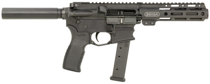 Bersa BAR9GL4BSC AR9  9mm Luger 33+1 4" Barrel, KAW Valley XL Compensator, Hard Coat Anodized Metal Finish, Magpul MOE+ Grip, Manual Safety