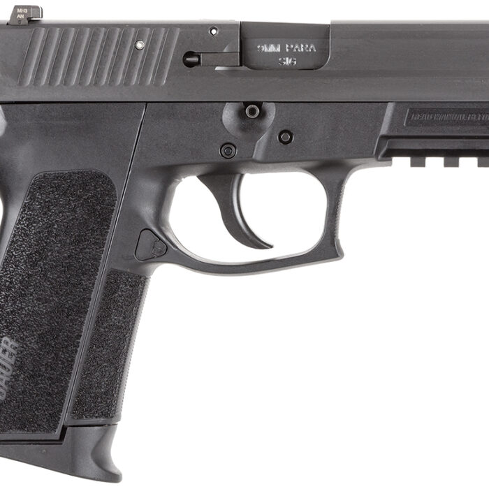 Sig Sauer E20229BSS SP2022 Carry 9mm Luger Caliber with 3.90" Barrel, 15+1 Capacity, Overall Black Finish, Picatinny Rail Frame, Serrated Nitron Stainless Steel Slide & Black Polymer Grip