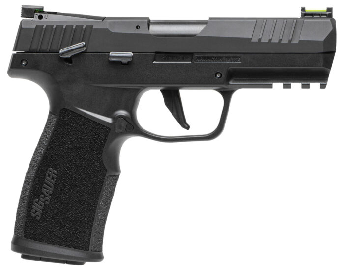 Sig Sauer 322CBAS10 P322  22 LR 10+1 4" Black Steel Threaded Barrel, Black Hard Coat Anodized Optic Ready/Serrated Slide, Black SS/Polymer Frame w/Picatinny Rail & Black Polymer Grips