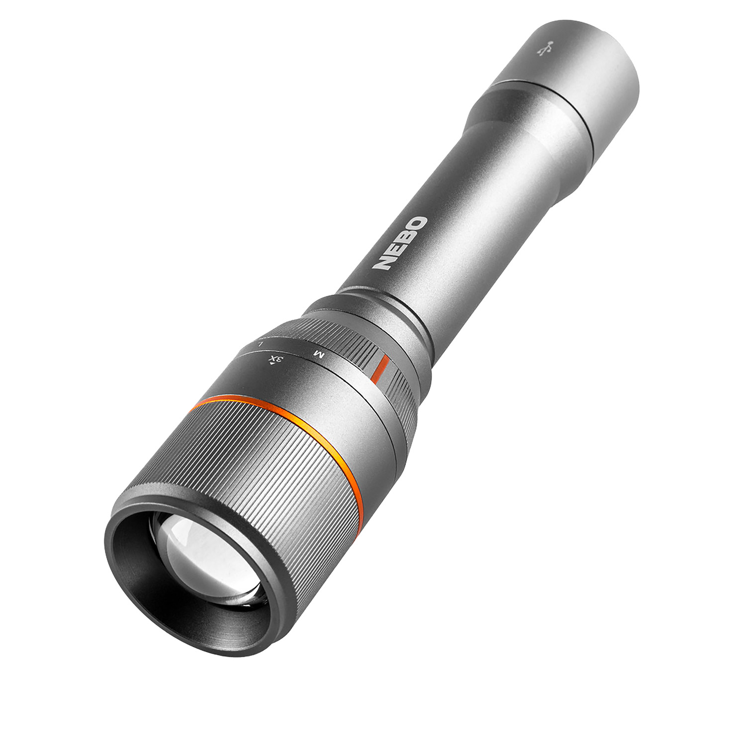 NEBO NEBFLT0021 Davinci 3500 Flashlight Gray 70/700/3500 Lumens White LED 3 NEBO NEBFLT0021 Davinci 3500 Flashlight  Gray 70/700/3500 Lumens White LED