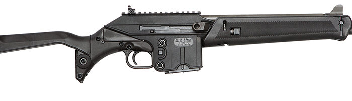 Kel-Tec SU16CBLK SU-16 Sport Utility Carbine 5.56x45mm NATO Caliber with 16" Barrel, 10+1 Capacity, Black Parkerized Metal Finish, Black Underfolding with Storage Compartment Stock Right Hand