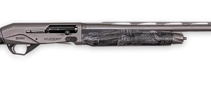 Weatherby XST1228SMG Sorix  Full Size 12 Gauge Semi-Auto 3.50" 2+1 28" Gray Cerakote Vent Rib Barrel & Drilled & Tapped Steel Receiver, Storm Camo Synthetic Stock w/Adj Shim, Ambidextrous