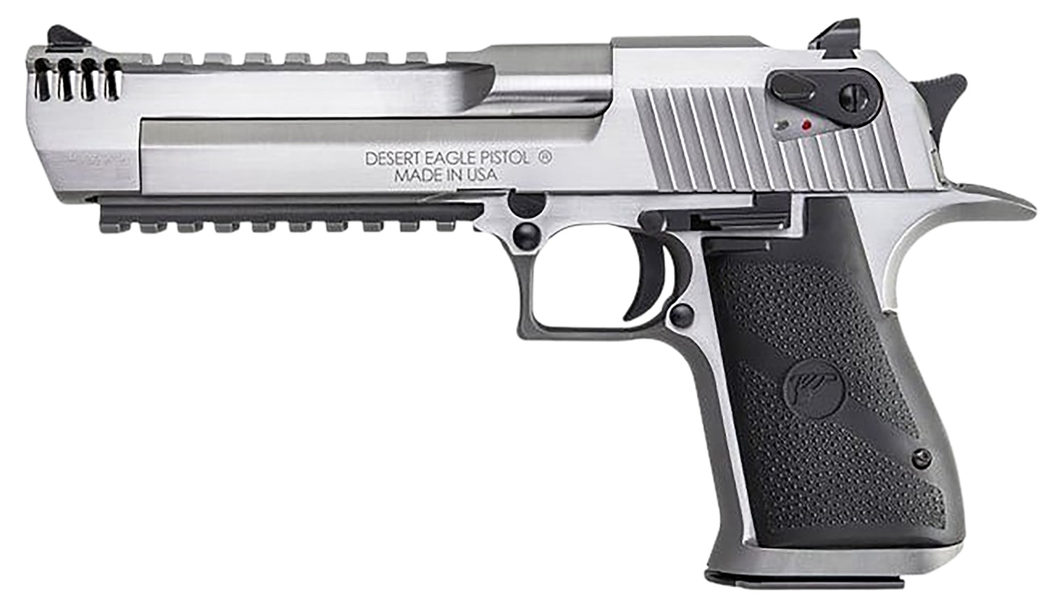 Magnum Research DE357SRMB Desert Eagle Mark XIX 357 Mag 9+1 6" Stainless Steel Barrel, Stainless Steel Serrated Slide, Stainless Steel Frame w/Beavertail & Picatinny Rail, Weaver Top Mount 3 Magnum Research DE357SRMB Desert Eagle Mark XIX 357 Mag 9+1 6" Stainless Steel Barrel, Stainless Steel Serrated Slide, Stainless Steel Frame w/Beavertail & Picatinny Rail, Weaver Top Mount