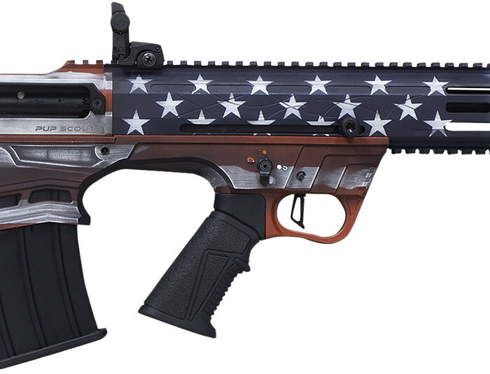 Citadel FRPS1218USA Pup Scout  12 Gauge Semi-Auto 3" 5+1 18.50" Steel Barrel, USA Flag Picatinny Rail Aluminum Receiver, Picatinny Handguards, Adj Cheek Riser Synthetic Stock, Black Polymer Grip