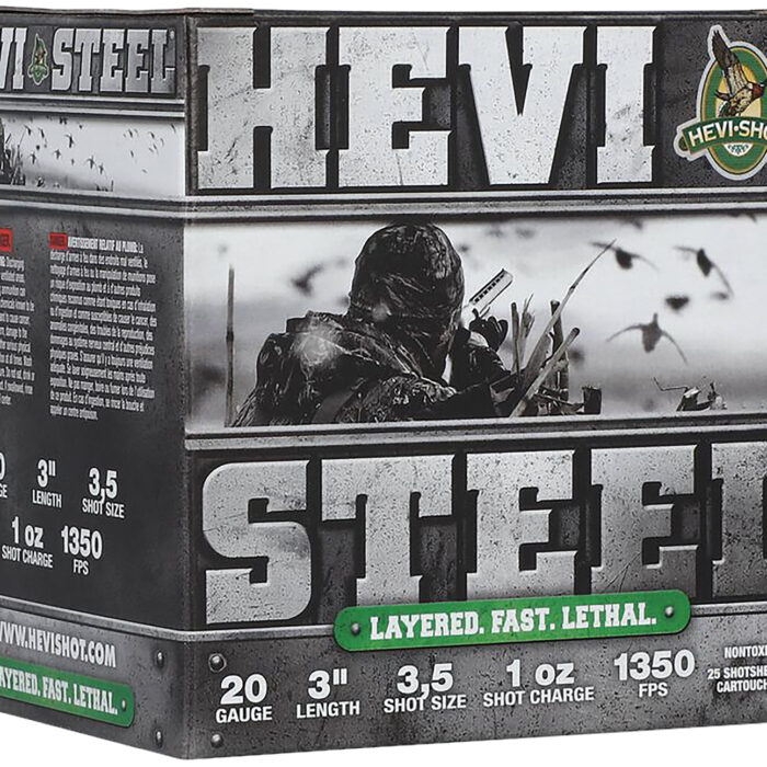 HEVI-Shot HS62035 HEVI-Steel Waterfowl 20Gauge 3" 1oz 3/5Shot 25 Per Box/10 Case