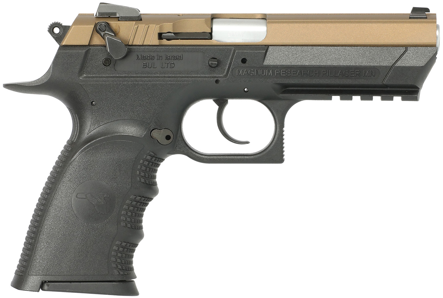 Magnum Research BE99153RLBB Baby Eagle III 9mm 15+1 4.43" Burnt Bronze Carbon Steel Slide Black Textured 3 Magnum Research BE99153RLBB Baby Eagle III  9mm 15+1 4.43" Burnt Bronze Carbon Steel Slide Black Textured