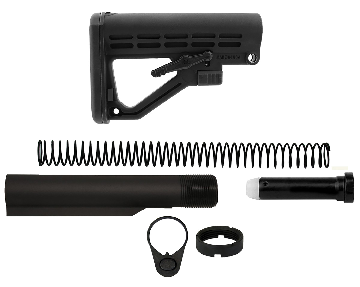 TacFire MAR050B Mil-Spec Buffer Tube Black Matte AR-15 3 TacFire MAR050B Mil-Spec Buffer Tube  Black Matte AR-15