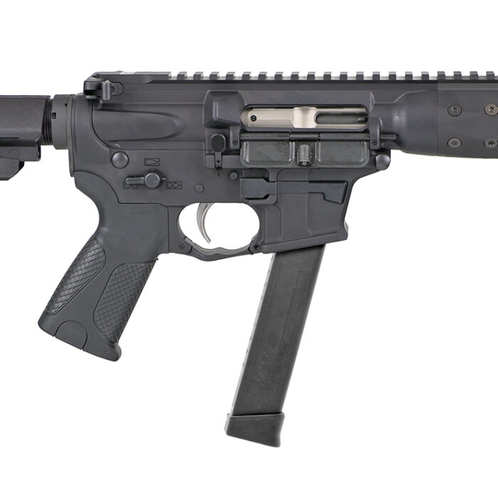 LWRC ICP9B8SBA3 IC-9  9mm Luger 8.50" 30+1 Black Nitride Threaded Barrel, Black Anodized Aluminum Picatinny Rail Receiver, SB Tactical SBA3 Brace, LWRC Ultra Combat Grip, Ambidextrous