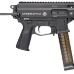 Grand Power 197892004831 SP45A3 Stribog 45 ACP 20+1 8" Black Threaded Barrel, Black Aluminum Picatinny Rail Receiver, Black PDW Tailhook Brace, Black Polymer Grip, Thread Protector 2 177422