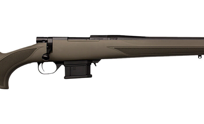 Howa HMACF6ARCGYTH 1500 Mini Action 6mm ARC 20" Black Carbon Fiber Threaded Barrel, Black Drilled & Tapped Steel Receiver, Fixed HTI Green Synthetic Stock